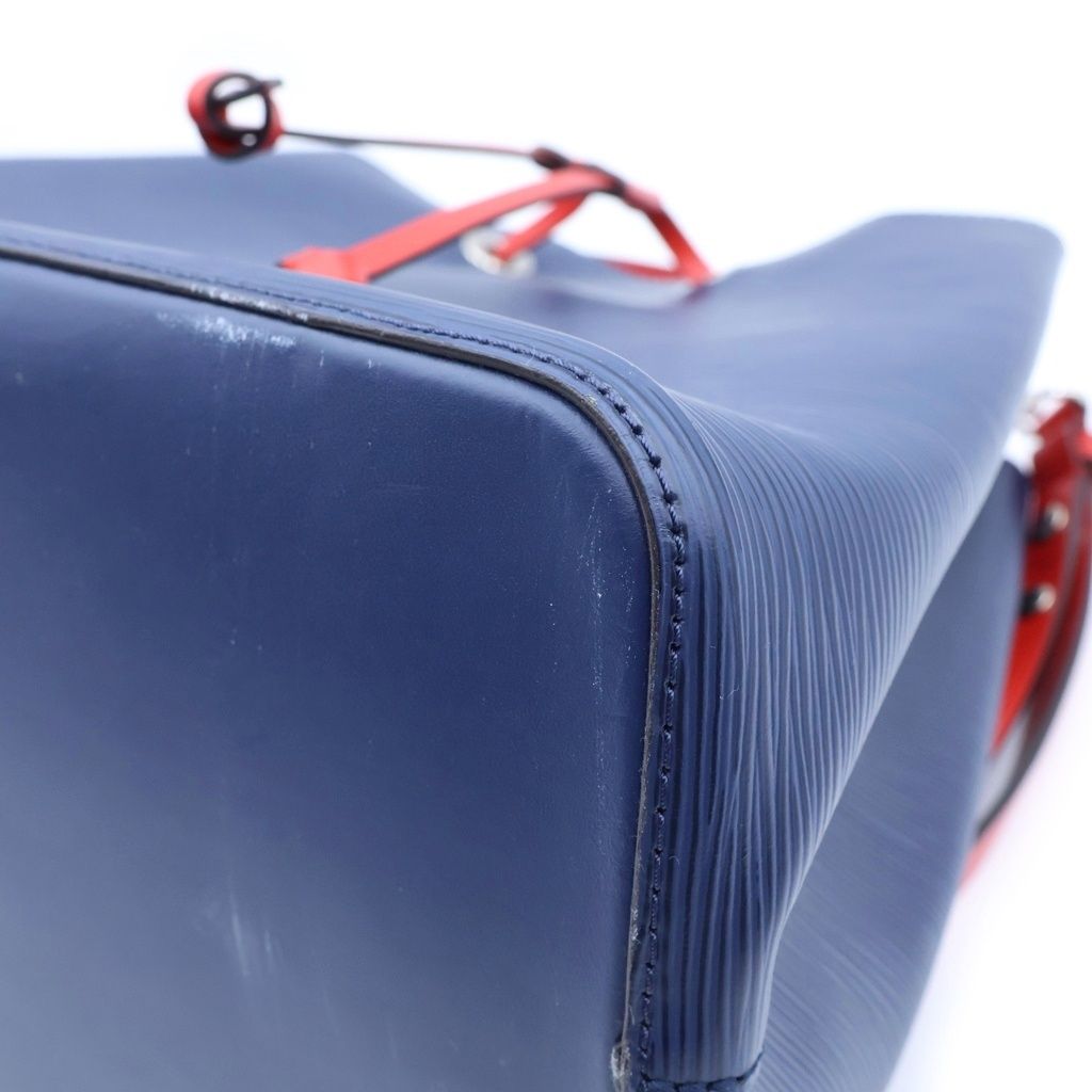 Louis Vuitton Neo Noe Epi Indigo Blue 2-Way Shoulder Bag Navy Red Silver — view 5
