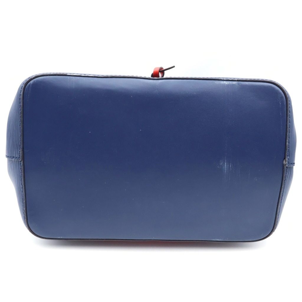Louis Vuitton Neo Noe Epi Indigo Blue 2-Way Shoulder Bag Navy Red Silver — view 4