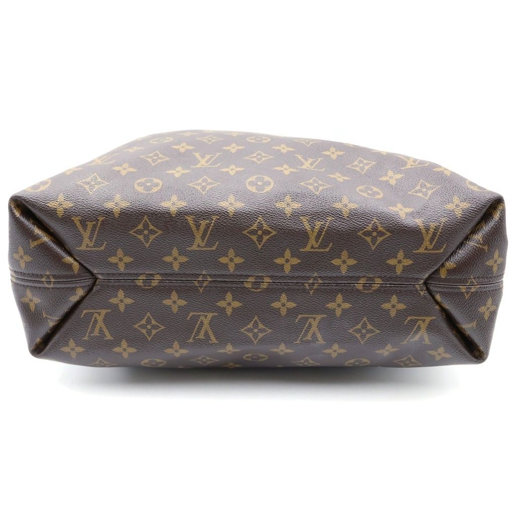 Louis Vuitton Monogram Sully PM Handbag Bag Brown Leather Gold — view 4