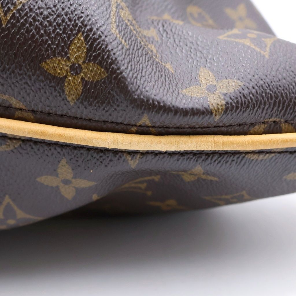 Louis Vuitton Monogram Sully PM Handbag Bag Brown Leather Gold — view 6