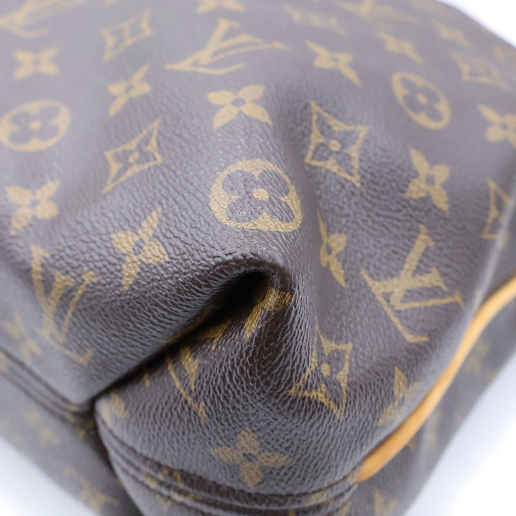 Louis Vuitton Monogram Sully PM Handbag Bag Brown Leather Gold — view 5