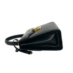 Gucci Vintage Ladylock Logo Leather 2-Way Shoulder Bag Black — view 5