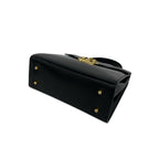 Gucci Vintage Ladylock Logo Leather 2-Way Shoulder Bag Black — view 8