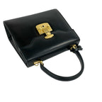 Gucci Vintage Ladylock Logo Leather 2-Way Shoulder Bag Black — view 4