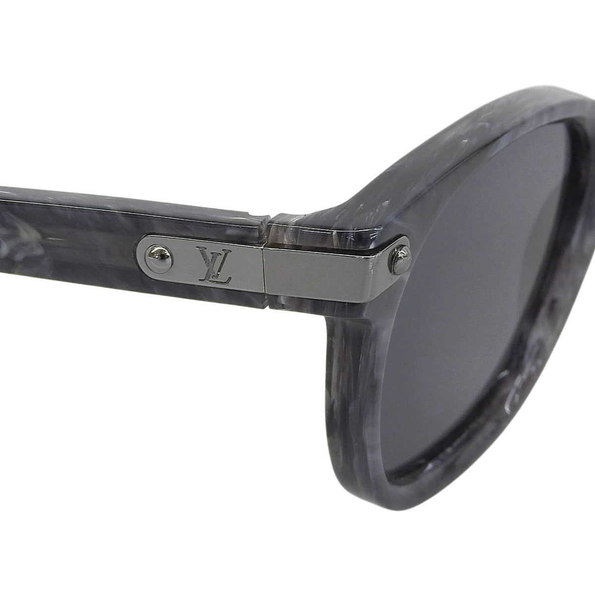 Louis Vuitton LV Signature Square Round Sunglasses Blue Gray Eyewear — view 5