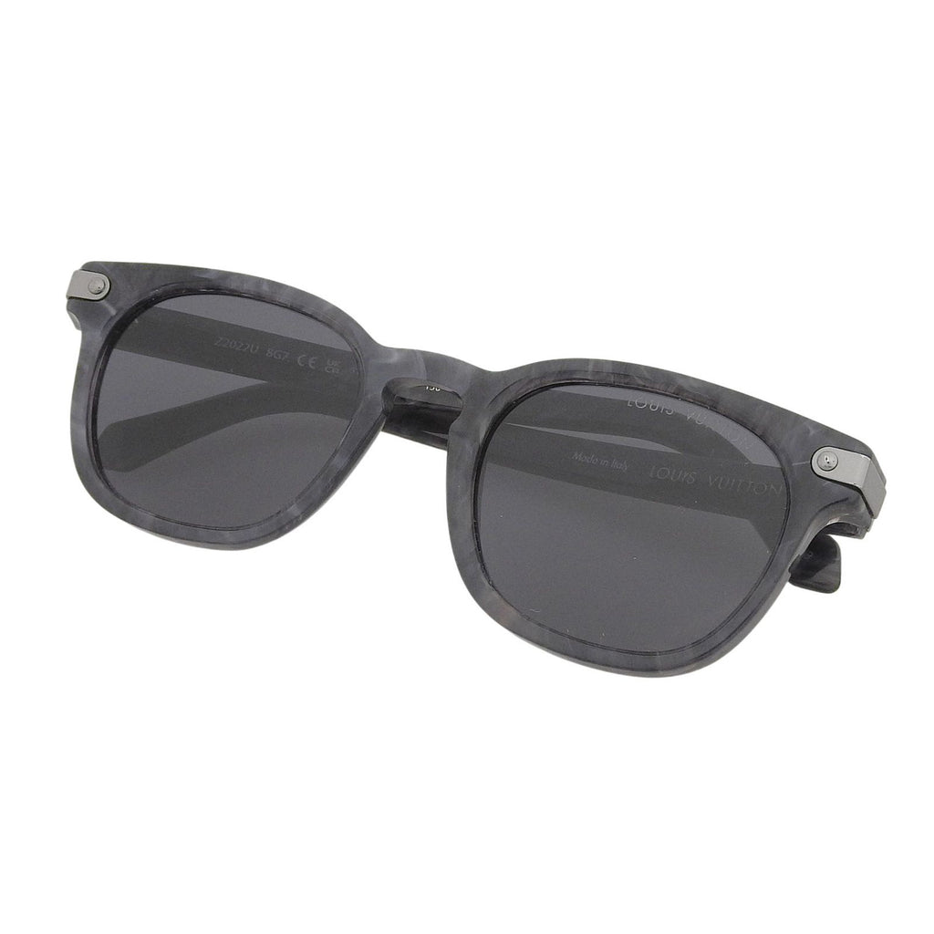 Louis Vuitton LV Signature Square Round Sunglasses Blue Gray Eyewear