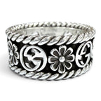 Gucci Interlocking G Flower Ring Silver JP — view 3