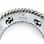 Gucci Interlocking G Flower Ring Silver JP — view 5