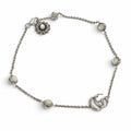 Gucci Double G Mother of Pearl Bracelet 925 Color Stone White Silver