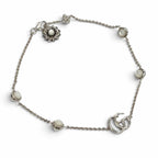 Gucci Double G Mother of Pearl Bracelet 925 Color Stone White Silver