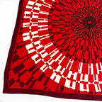Hermes Carre Juan 140 Op H Optical H Cashmere Mixed Shawl Multi Scarf — view 8