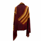 Chanel Cashmere 100% 136 184 Logo Horse Pattern Large Shawl Scarf Bordeaux — view 5