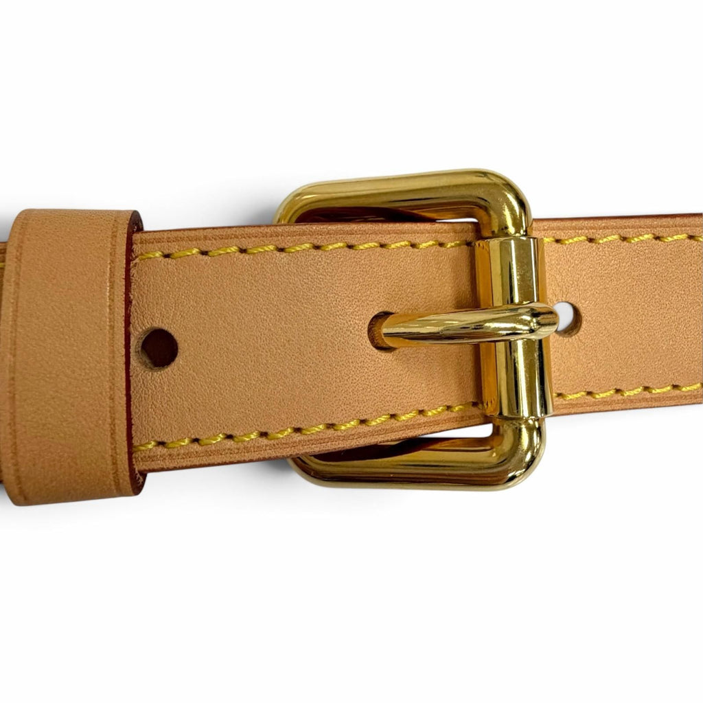 Louis Vuitton Vachetta Leather Shoulder Strap Natural Gold — view 7