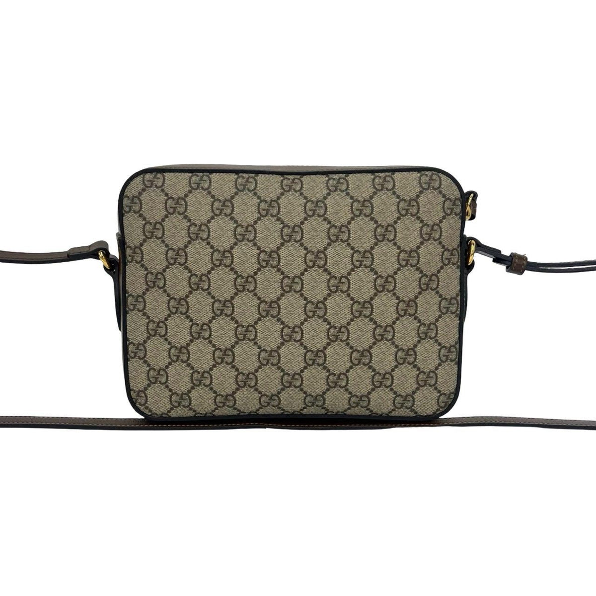 Gucci Horsebit 1955 GG Supreme Leather Shoulder Bag Pochette Crossbody Brown — view 3