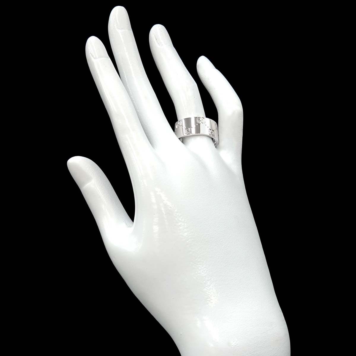 Gucci Icon Wide Ring 18k White Gold 750 — view 7