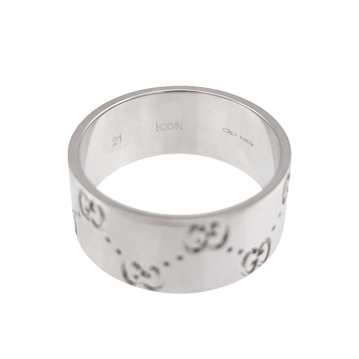 Gucci Icon Wide Ring 18k White Gold 750 — view 3