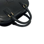 Celine Triomphe Logo Embossed Leather Mini Boston Bag Tote Black — view 4