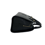 Celine Triomphe Logo Embossed Leather Mini Boston Bag Tote Black — view 6