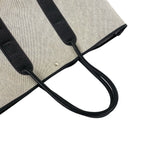 Hermes Garden Party GM Toile H Negonda Leather Handbag Gray Black — view 4