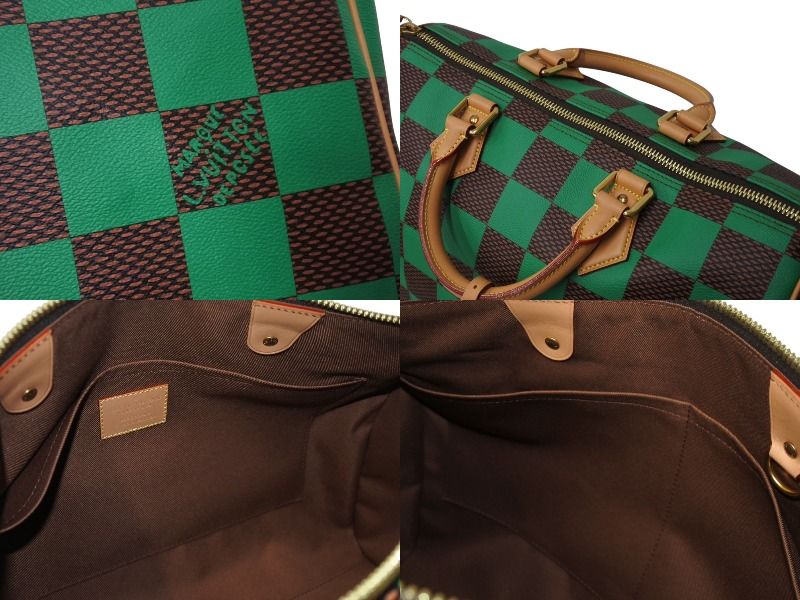 Louis Vuitton Speedy Bandouliere 40 Handbag Damier Pop Green — view 7