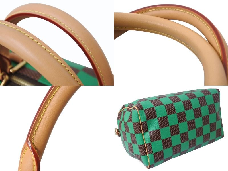 Louis Vuitton Speedy Bandouliere 40 Handbag Damier Pop Green — view 5