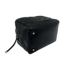 Chanel CC Logo Leather Mini Boston Bag Tote Black — view 7