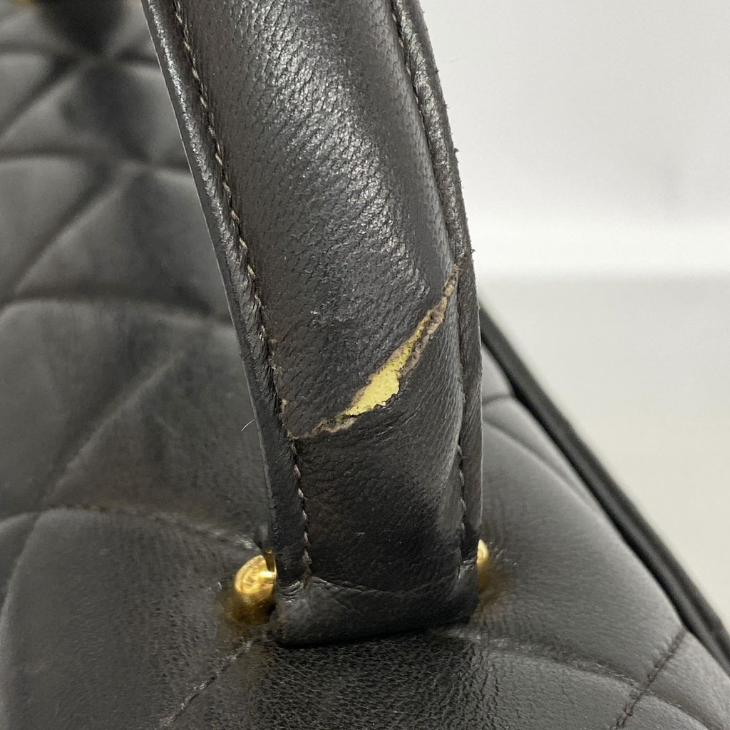Chanel Handbag Quilted Lambskin Black Gold — view 6