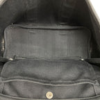 Hermes Tote Bag Valparaiso PM Toile Chevron Black Silver — view 4