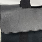 Hermes Tote Bag Valparaiso PM Toile Chevron Black Silver — view 8
