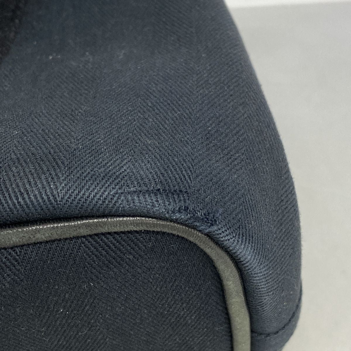 Hermes Tote Bag Valparaiso PM Toile Chevron Black Silver — view 6