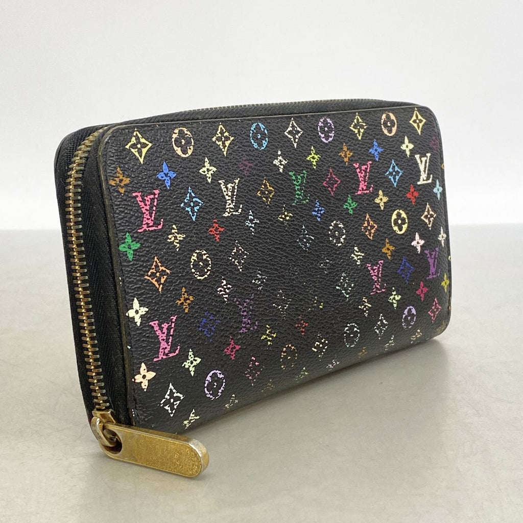 Louis Vuitton Wallet Monogram Multicolor Zippy Noir Grenat — view 2
