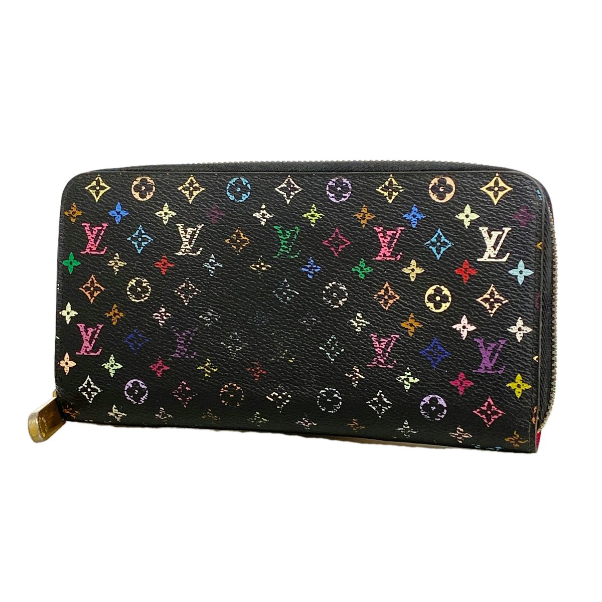 Louis Vuitton Wallet Monogram Multicolor Zippy Noir Grenat