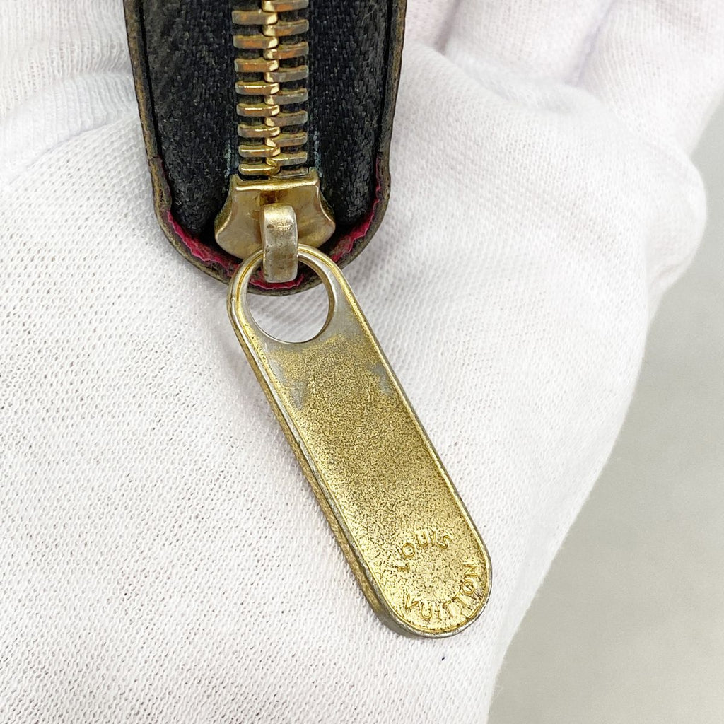 Louis Vuitton Wallet Monogram Multicolor Zippy Noir Grenat — view 7