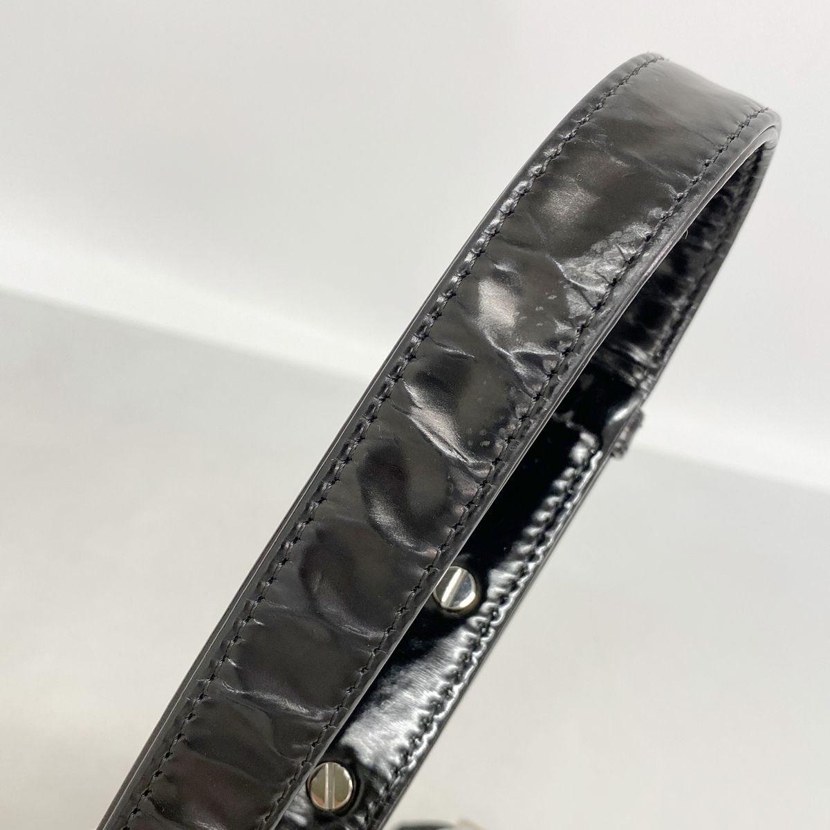 Chanel Shoulder Bag Boy Leather Black Silver — view 6