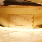 Dior Handbag Cannage Lady Leather Yellow Champagne Gold 2-Way Bag — view 5