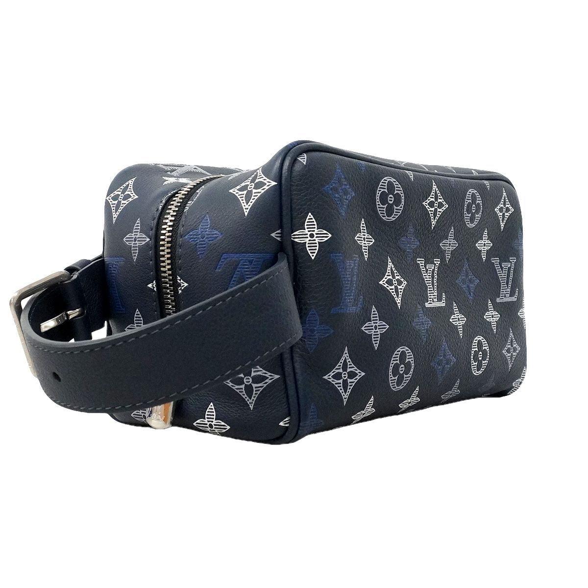 Louis Vuitton Handbag Monogram Shadow Rocker Dopp Kit Navy Blue — view 2
