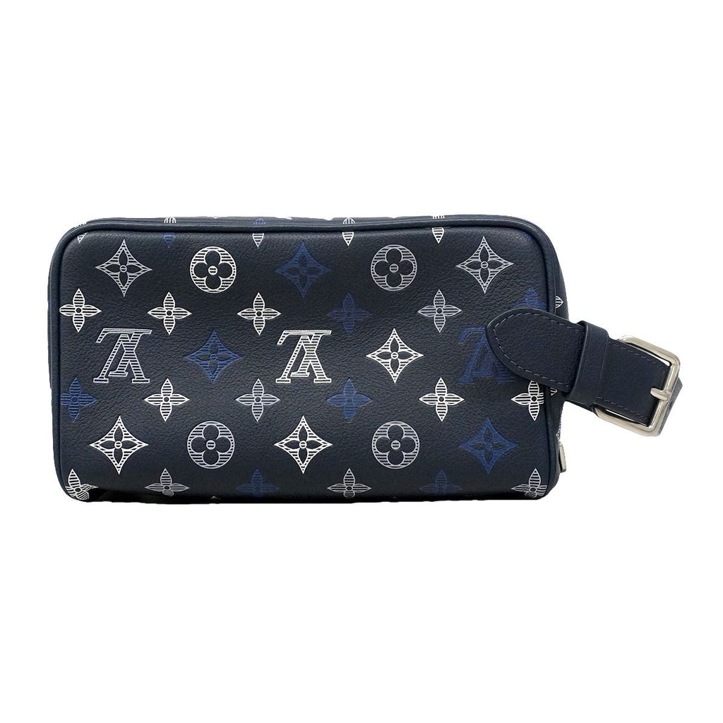 Louis Vuitton Handbag Monogram Shadow Rocker Dopp Kit Navy Blue — view 8