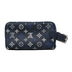 Louis Vuitton Handbag Monogram Shadow Rocker Dopp Kit Navy Blue — view 8