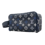 Louis Vuitton Handbag Monogram Shadow Rocker Dopp Kit Navy Blue