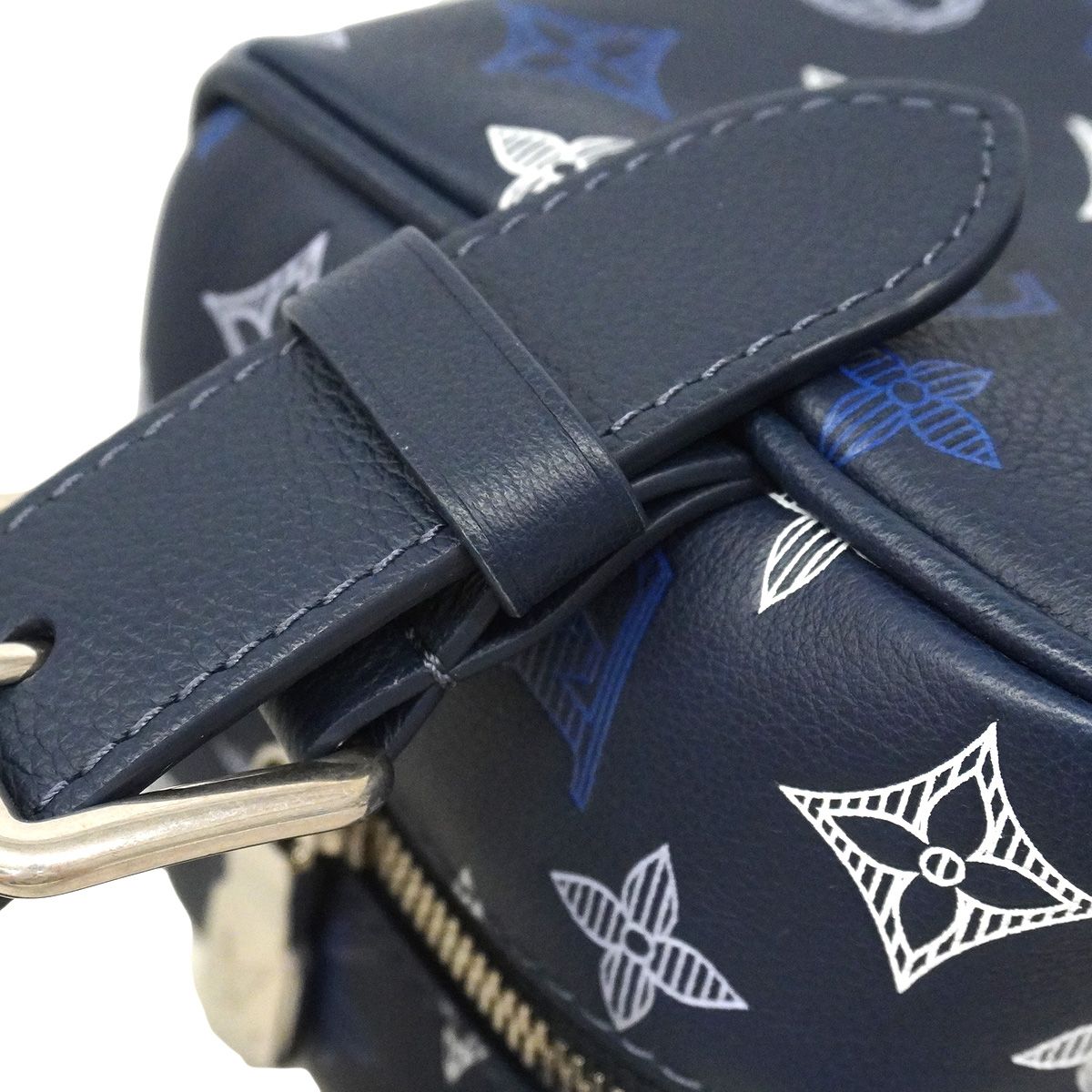 Louis Vuitton Handbag Monogram Shadow Rocker Dopp Kit Navy Blue — view 7