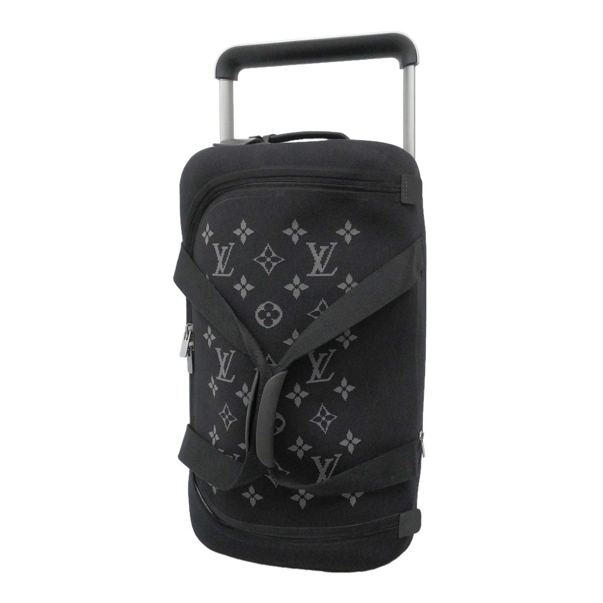 Louis Vuitton Travel Bag Monogram Jacquard Knit Horizon Soft Black Sweater
