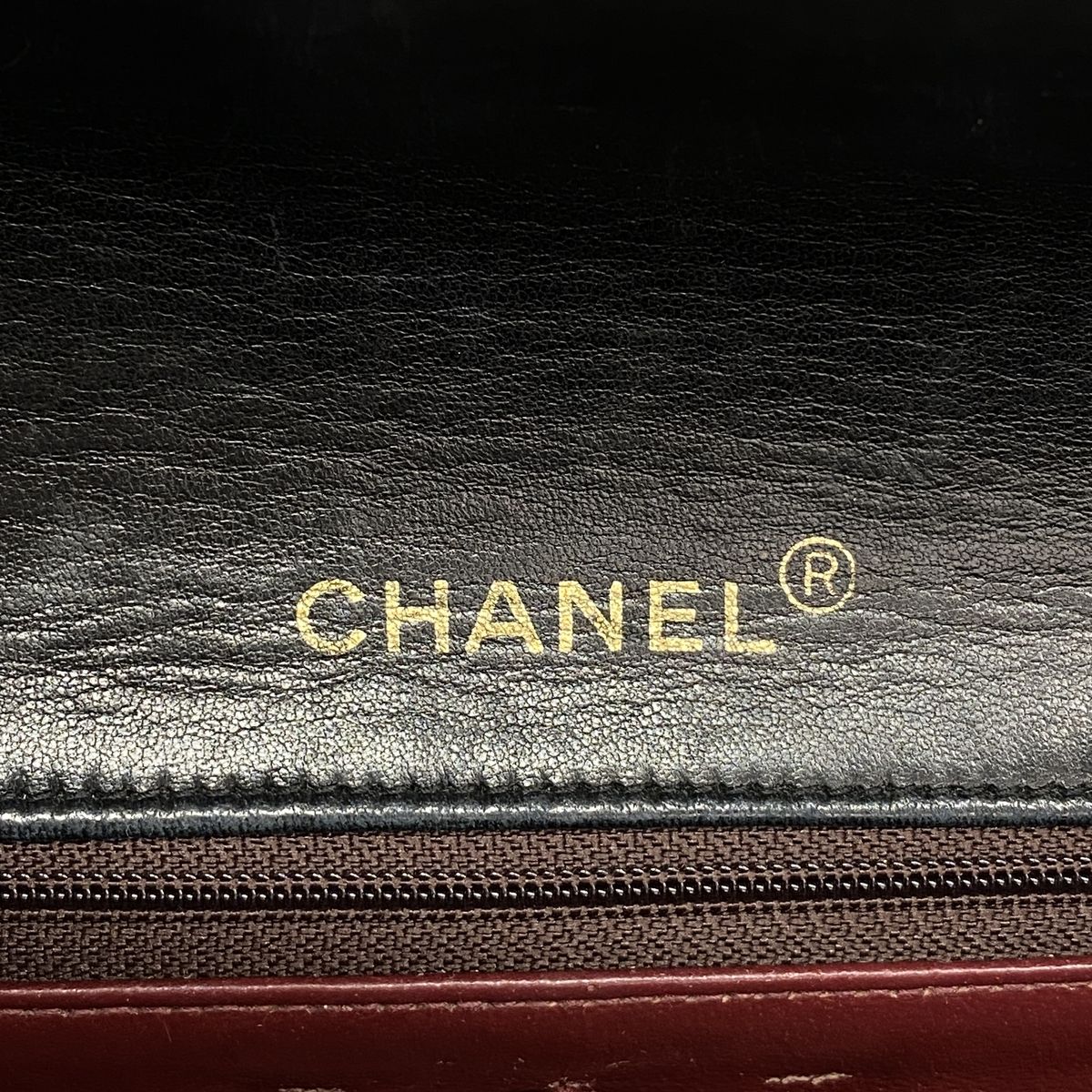 Chanel Shoulder Bag Quilted Lambskin Black Gold — view 5