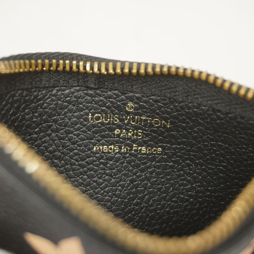 Louis Vuitton Coin Purse Monogram Empreinte Bicolor Pochette Cles Black Beige — view 5
