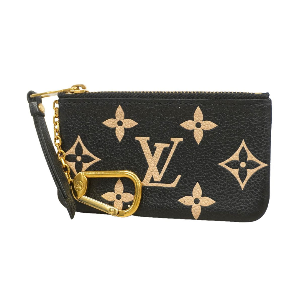 Louis Vuitton Coin Purse Monogram Empreinte Bicolor Pochette Cles Black Beige