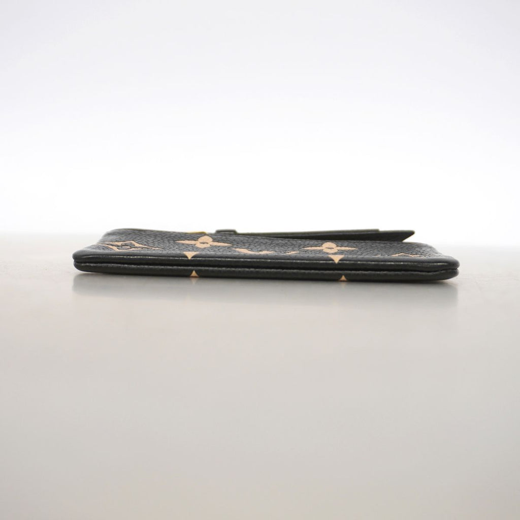 Louis Vuitton Coin Purse Monogram Empreinte Bicolor Pochette Cles Black Beige — view 3