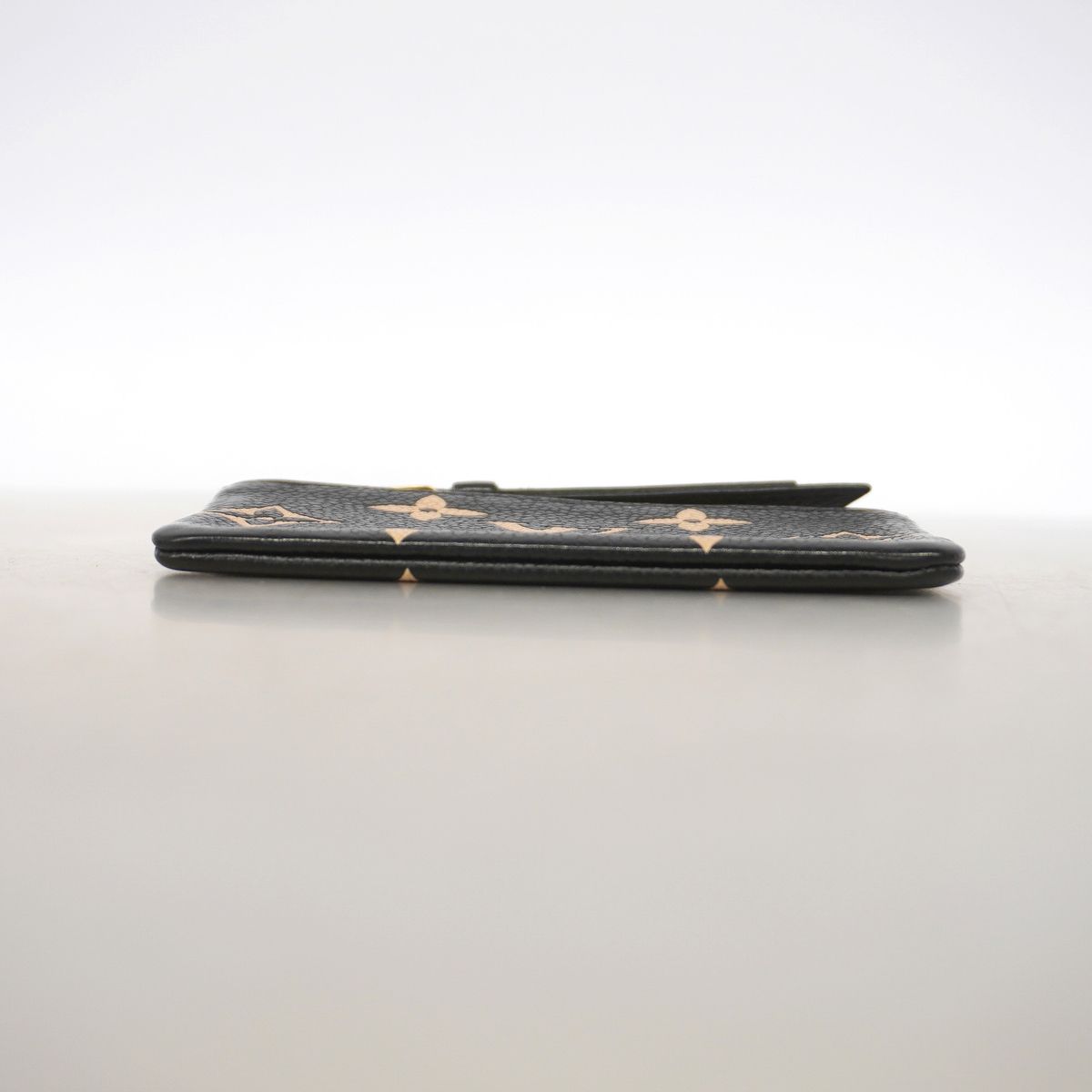 Louis Vuitton Coin Purse Monogram Empreinte Bicolor Pochette Cles Black Beige — view 3