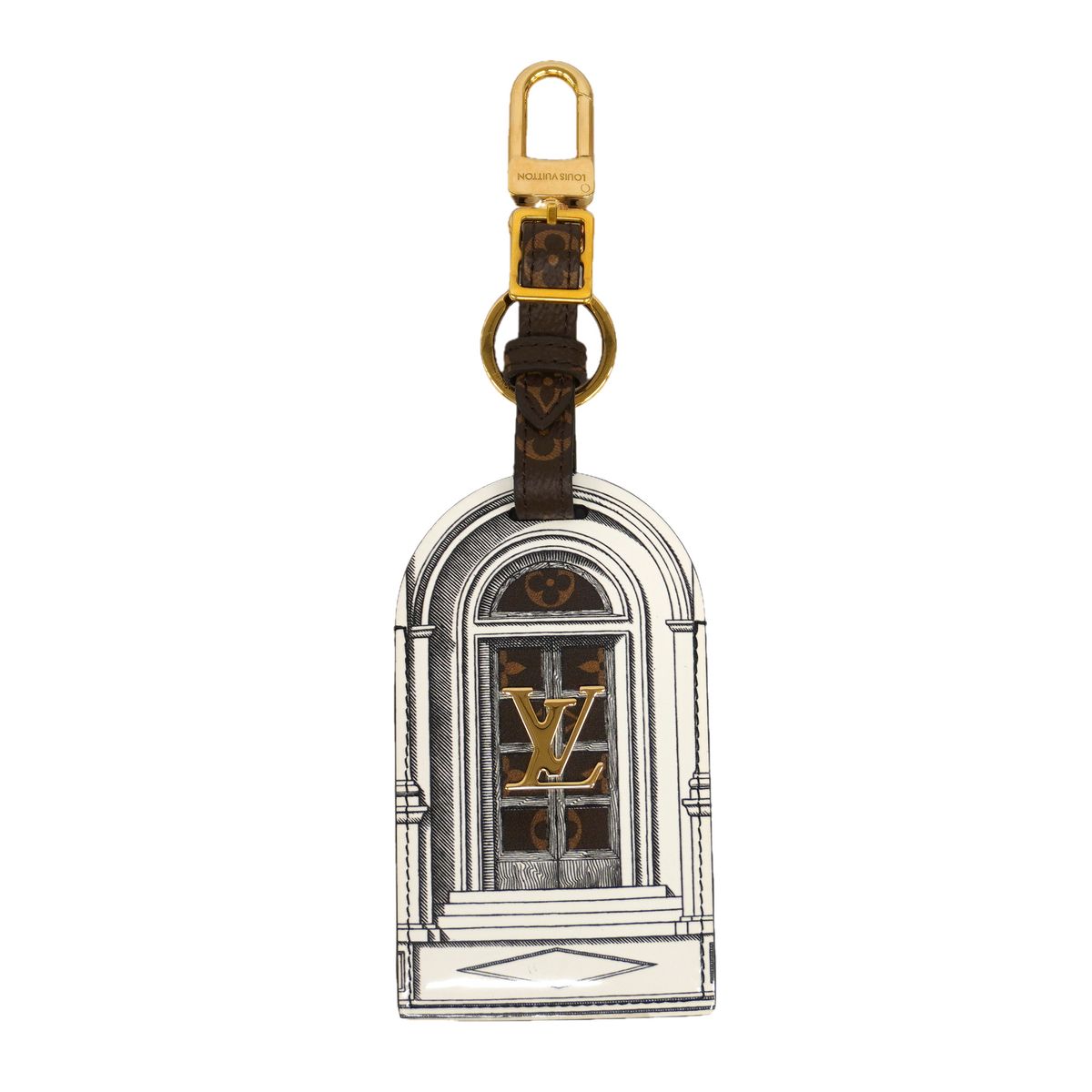 Louis Vuitton Key Holder Charm Monogram Porte Cles Tagarchitetura White Brown