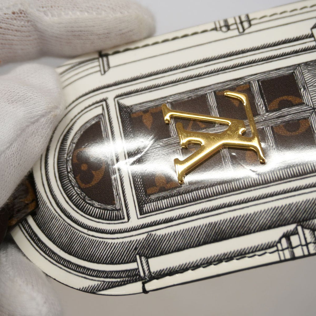 Louis Vuitton Key Holder Charm Monogram Porte Cles Tagarchitetura White Brown — view 5