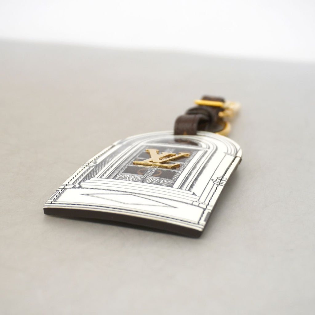 Louis Vuitton Key Holder Charm Monogram Porte Cles Tagarchitetura White Brown — view 2