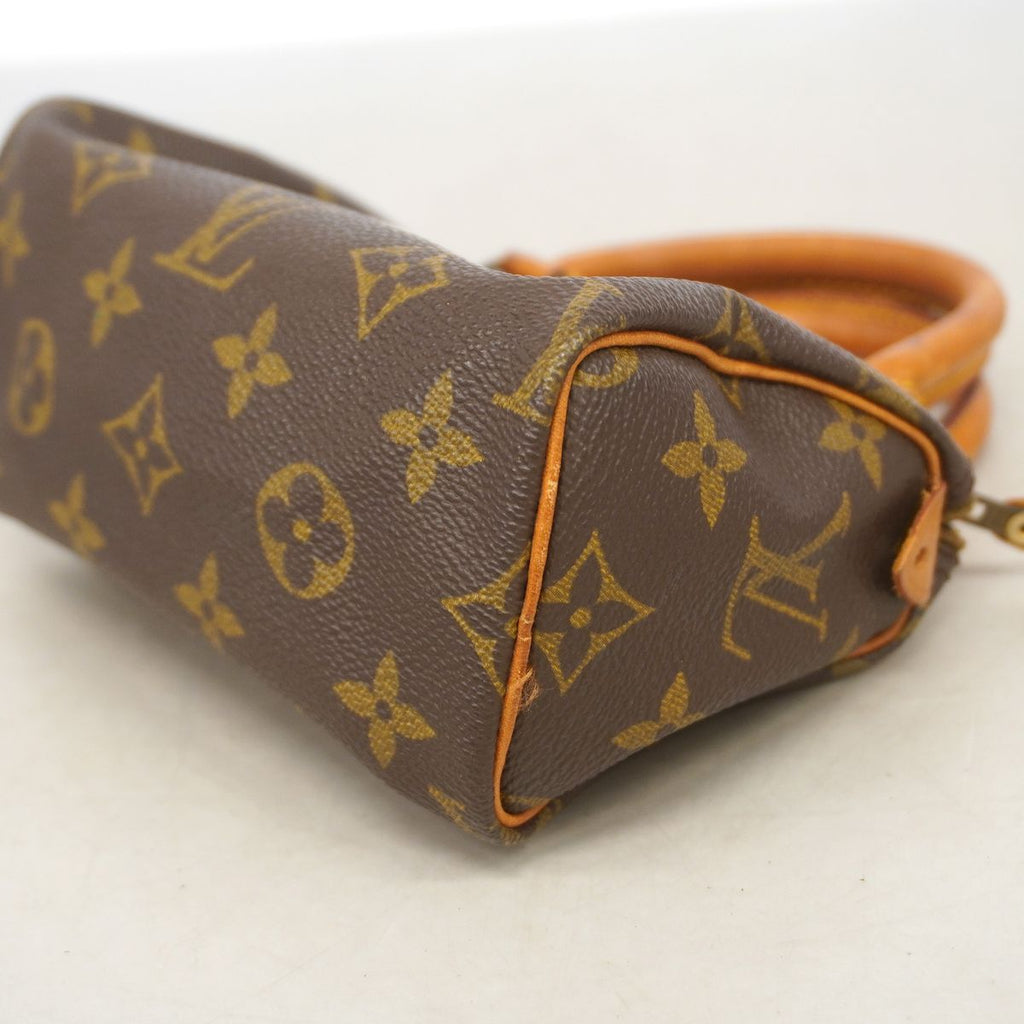 Louis Vuitton Handbag Monogram Mini Speedy Brown 2-Way Bag — view 6